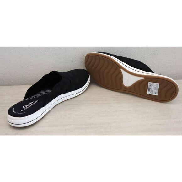 Cloudsteppers x Clarks Women's Sz 9.5M Black Floral Breeze Shore Slip-On Mules - Picture 4 of 13